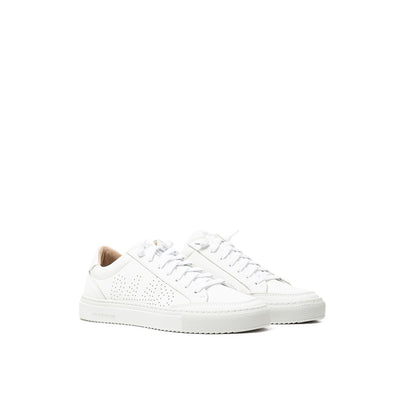P448 Witte leren sneaker