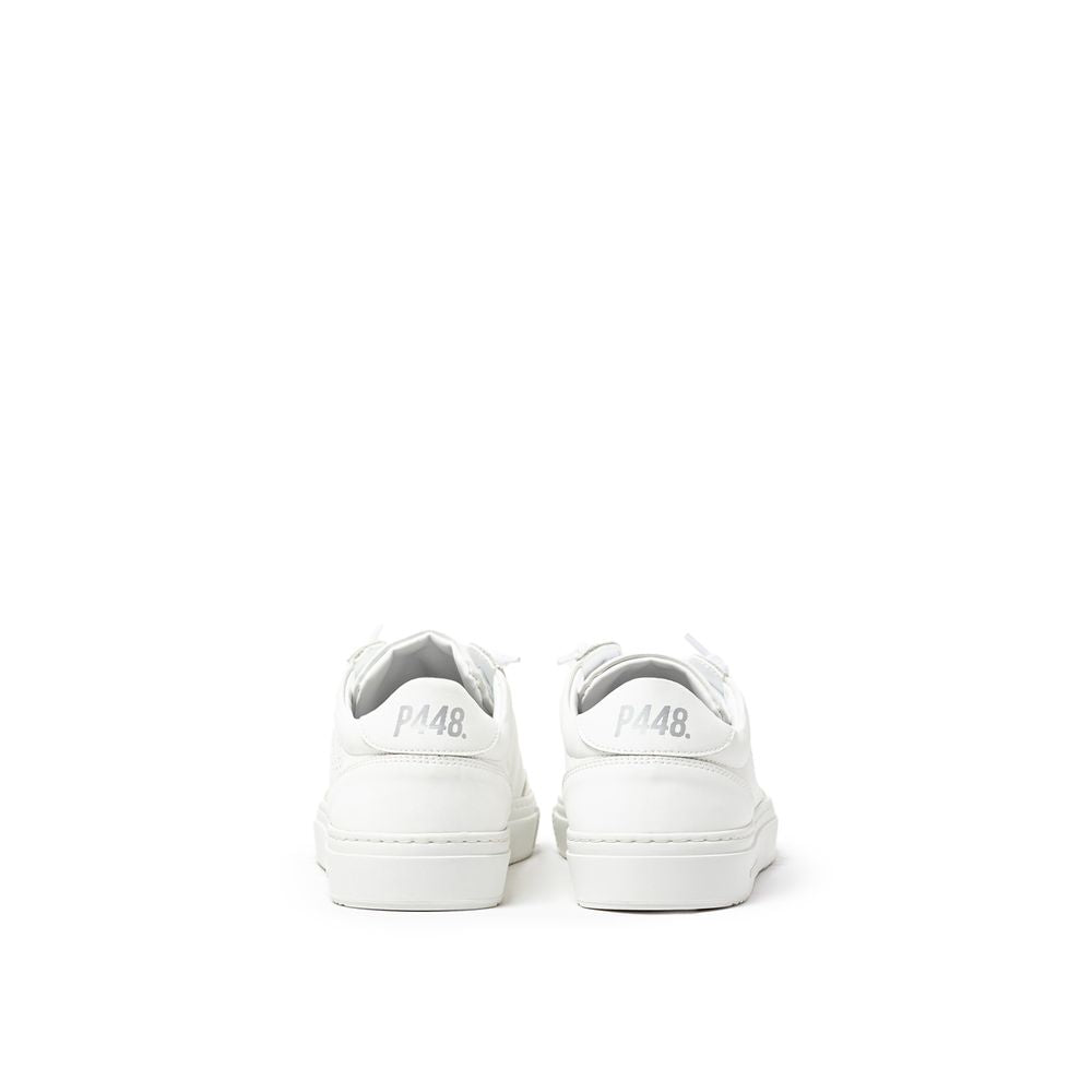P448 Witte leren sneaker