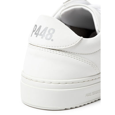 P448 Witte leren sneaker