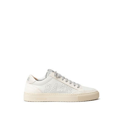 P448 Witte leren sneaker