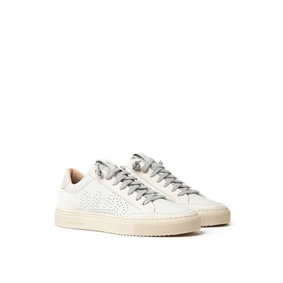 P448 Witte leren sneaker