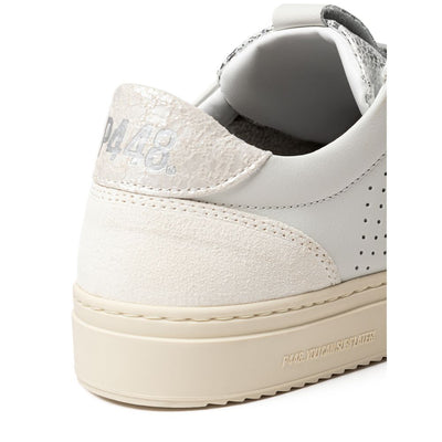 P448 Witte leren sneaker