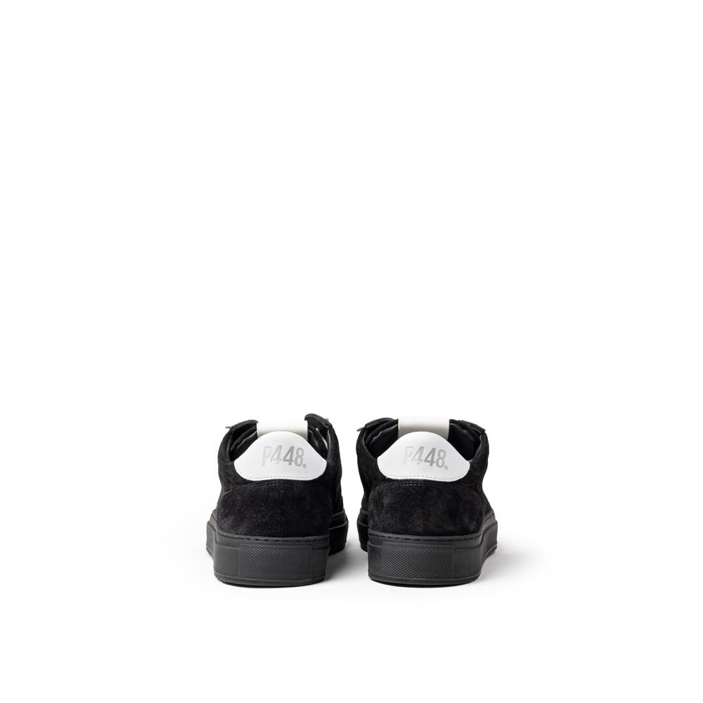 Baskets en cuir suédé noir P448