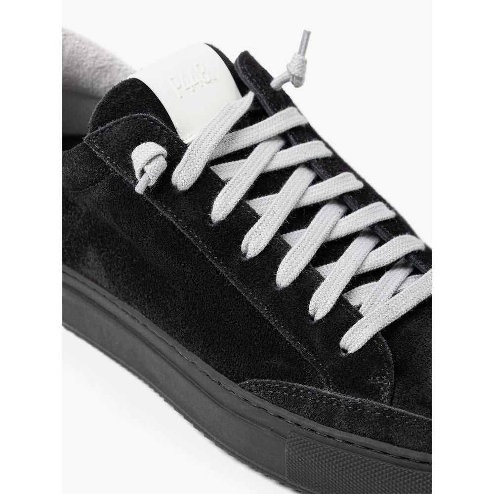 Baskets en cuir suédé noir P448