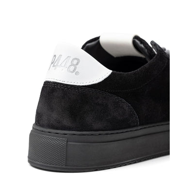 Baskets en cuir suédé noir P448