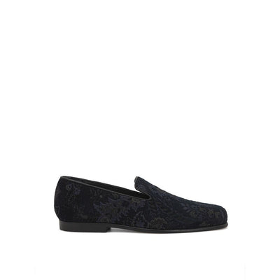 Mocassins à enfiler en cuir bleu Etro