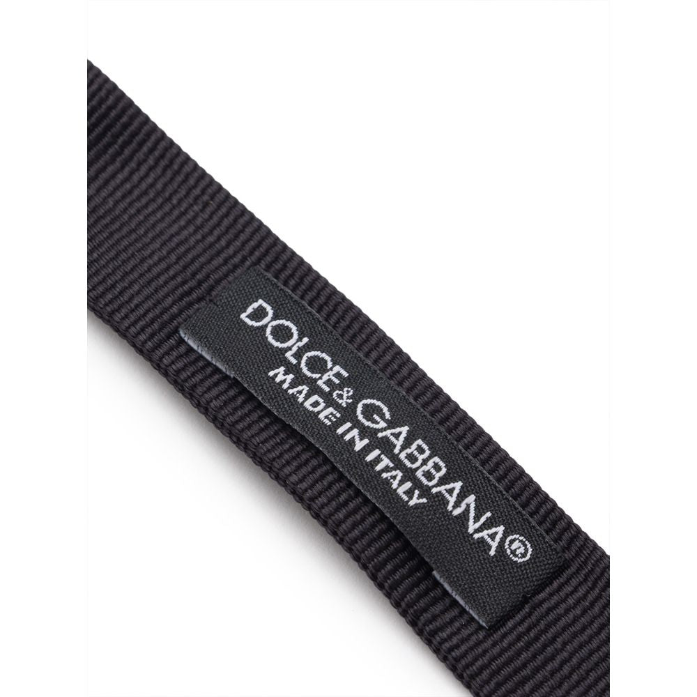 Cravates et nœud papillon en soie noire Dolce &amp; Gabbana