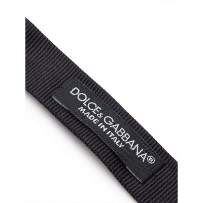 Cravates et nœud papillon en soie noire Dolce &amp; Gabbana