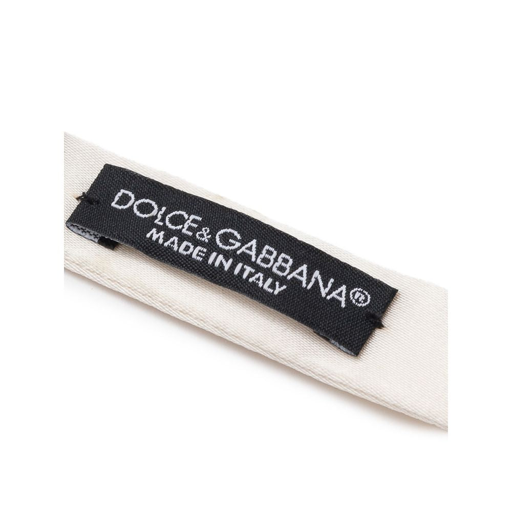 Nœud papillon en soie blanche Dolce &amp; Gabbana