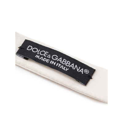 Nœud papillon en soie blanche Dolce &amp; Gabbana