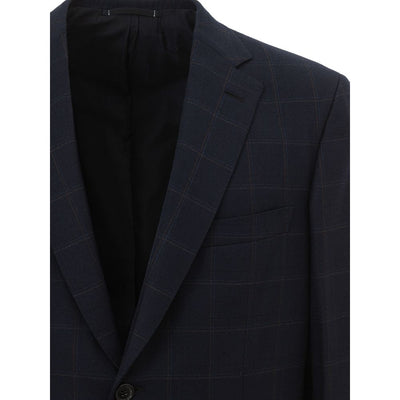 Blazer en laine bleu Brioni