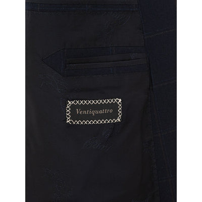 Blazer en laine bleu Brioni