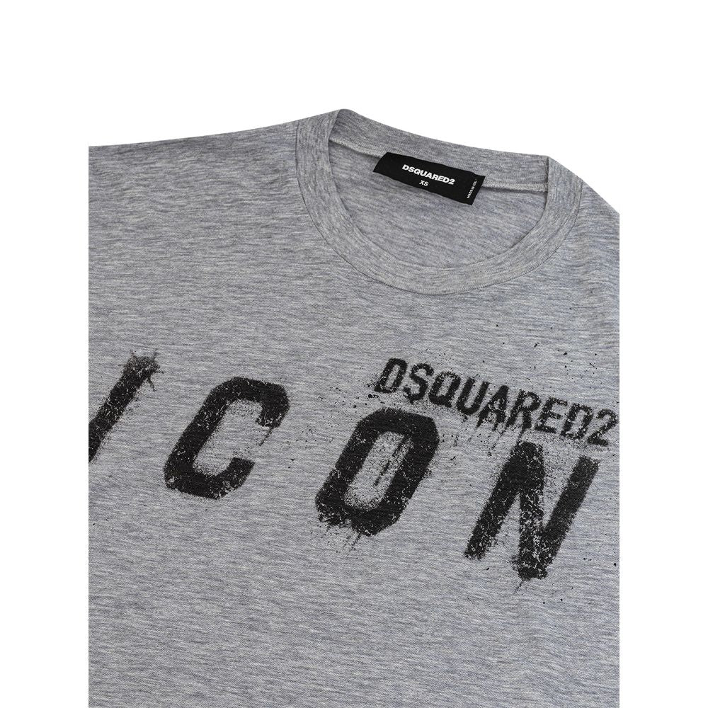 Dsquared² Strak grijs katoenen T-shirt voor stijlvolle mannen