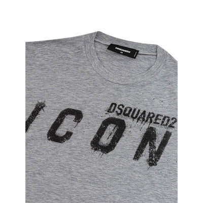 Dsquared² Strak grijs katoenen T-shirt voor stijlvolle mannen