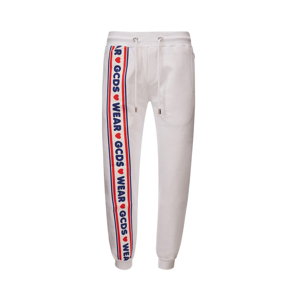 GCDS Verrijk je garderobe met een chique witte katoenen broek