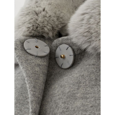 Herno Elegante grijze wollen jas voor een tijdloze stijl