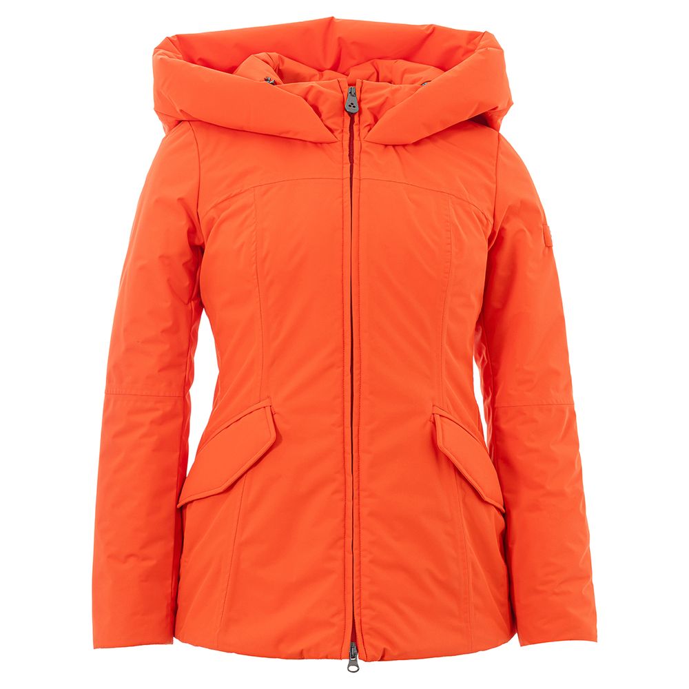 Peuterey Elegant oranje polyesterjack voor dames