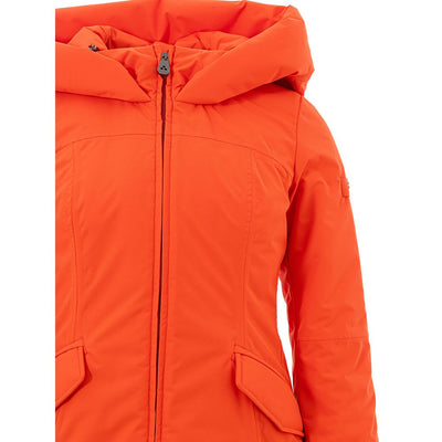 Peuterey Elegant oranje polyesterjack voor dames