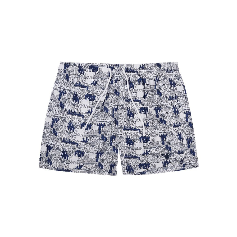 Emporio Armani Elegante Witte Polyester Zwemshorts