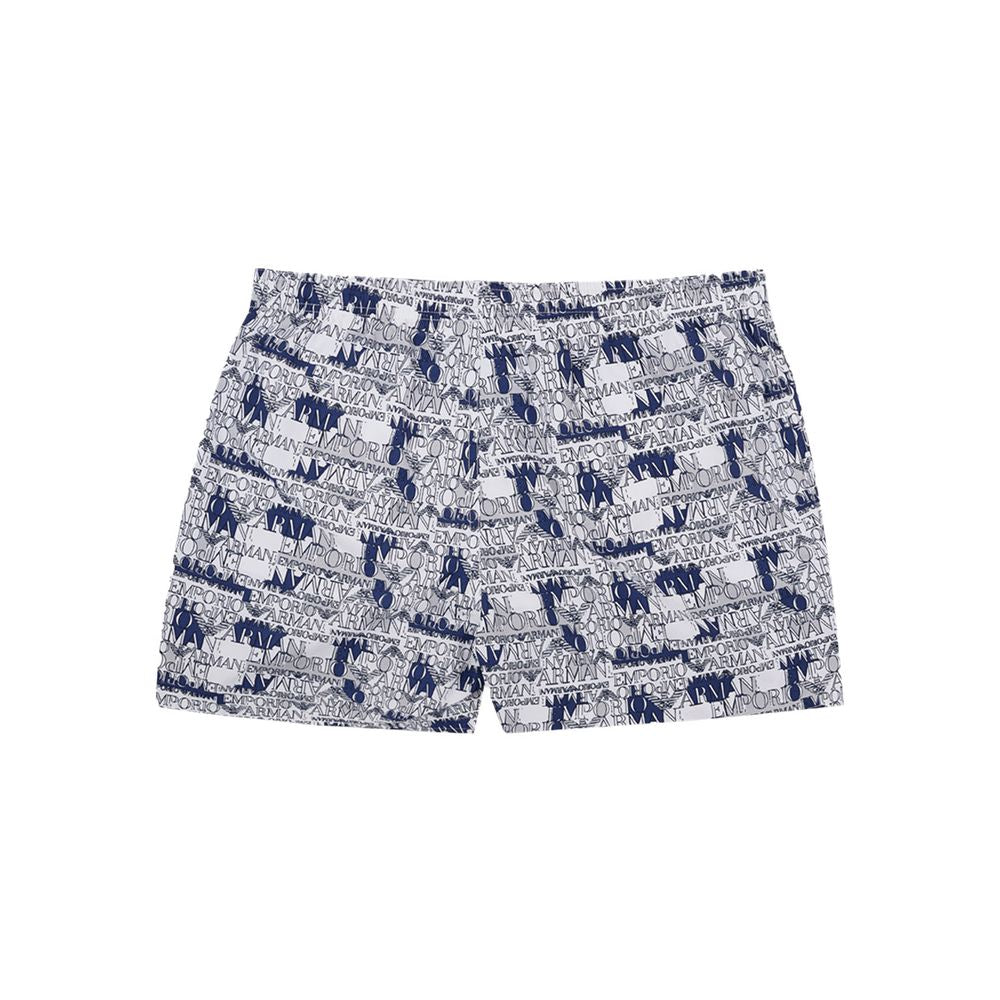 Emporio Armani Elegante Witte Polyester Zwemshorts