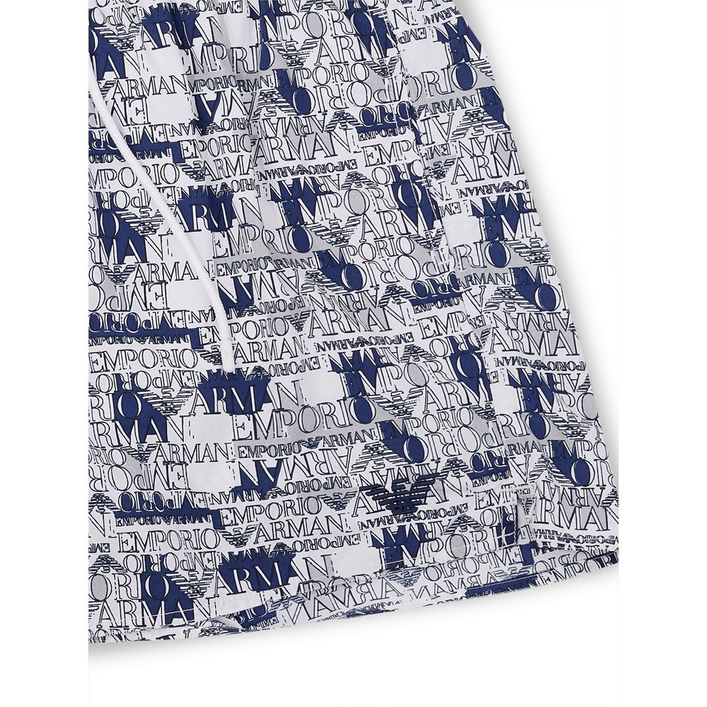 Emporio Armani Elegante Witte Polyester Zwemshorts