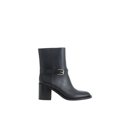 Botte en cuir noir Burberry