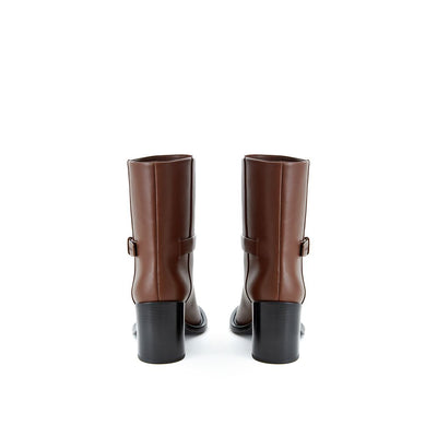 Botte en cuir marron Burberry