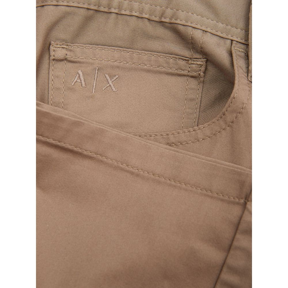 Pantalon en coton marron Armani Exchange