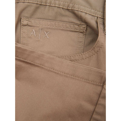 Pantalon en coton marron Armani Exchange