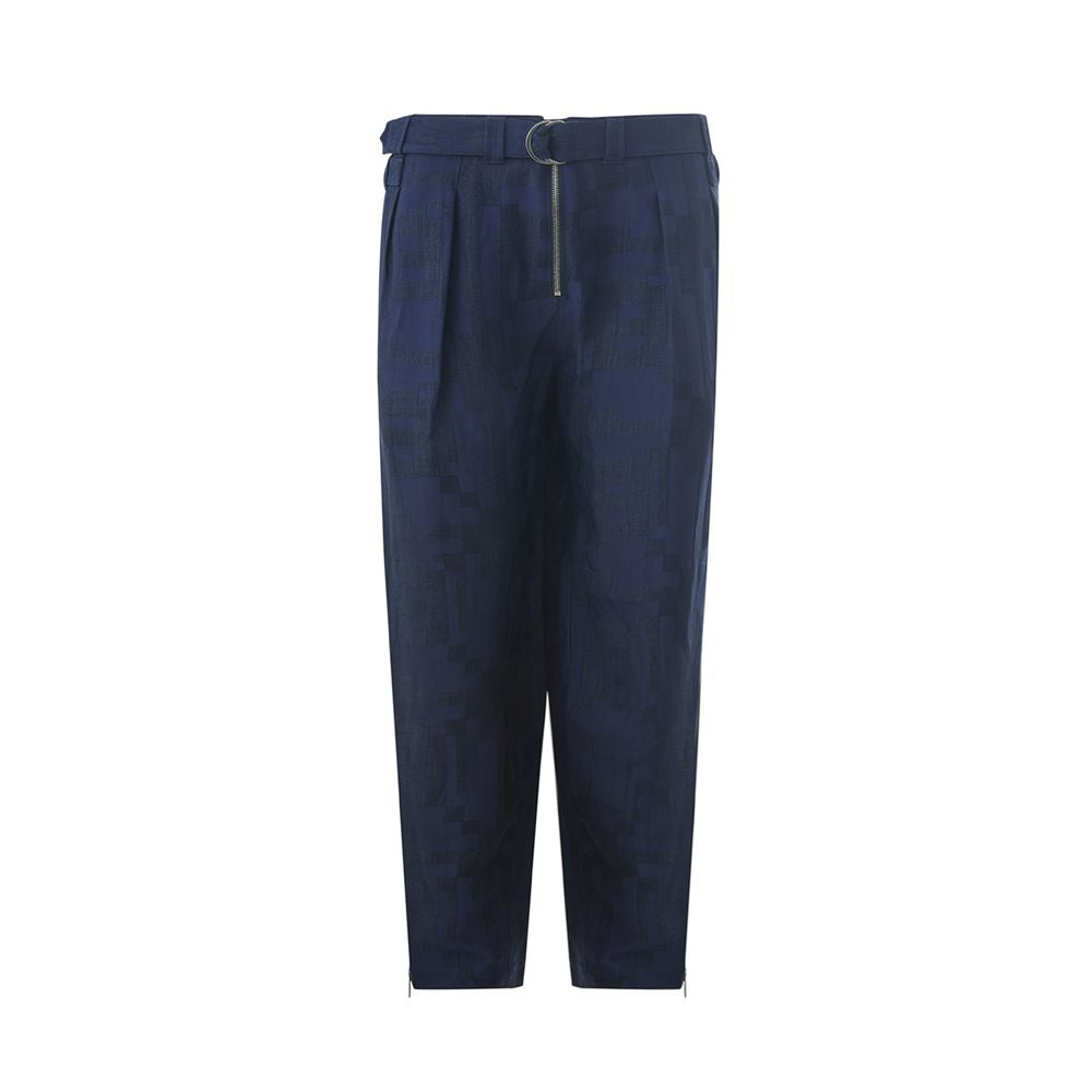 Emporio Armani Blauwe Linnen Broek