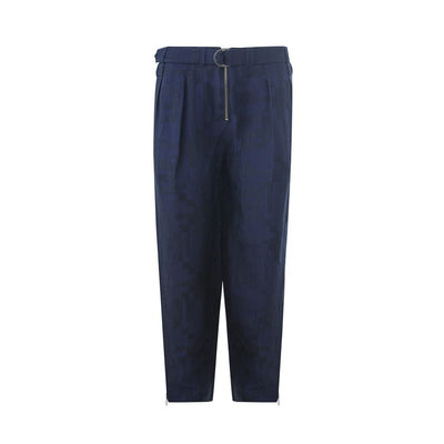 Emporio Armani Blauwe Linnen Broek