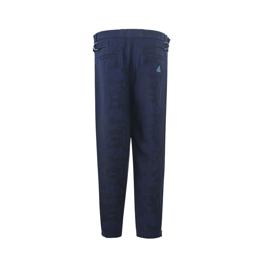 Emporio Armani Blauwe Linnen Broek