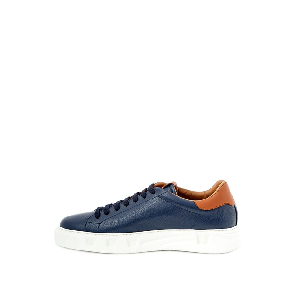 Roberto Cavalli blauwe leren sneaker