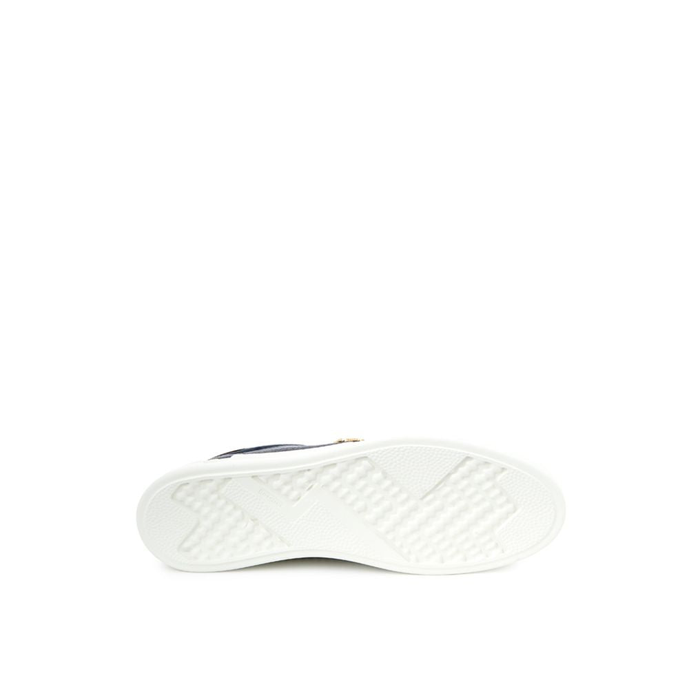 Roberto Cavalli blauwe leren sneaker