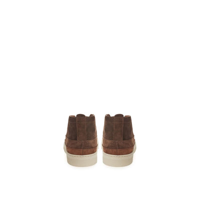 Lardini Elegant Suede Sneakers in Rich Brown