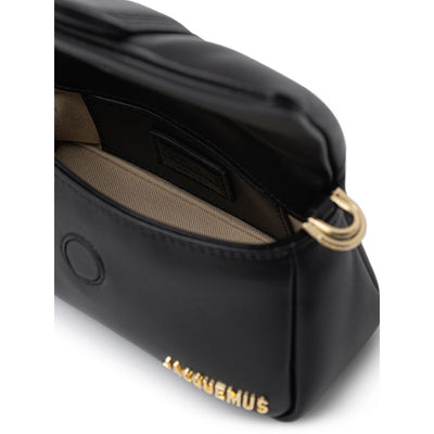 Jacquemus Black Leather Handbag Petit Bambino