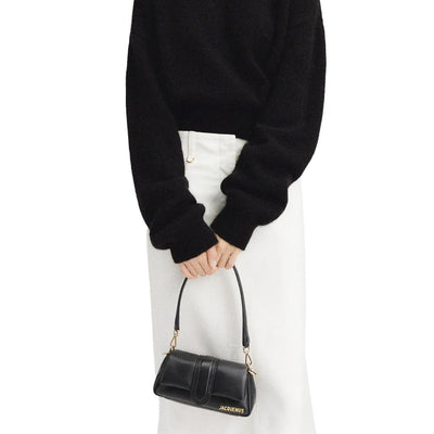 Jacquemus Black Leather Handbag Petit Bambino