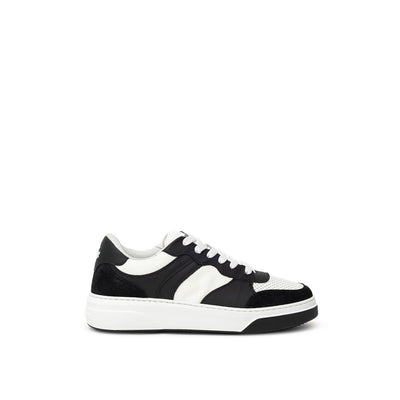Dsquared² Zwart-witte leren sneaker