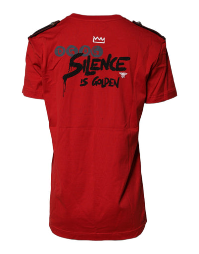 Dolce &amp; Gabbana Rood Katoenen T-shirt met Ronde Hals en Korte Mouwen