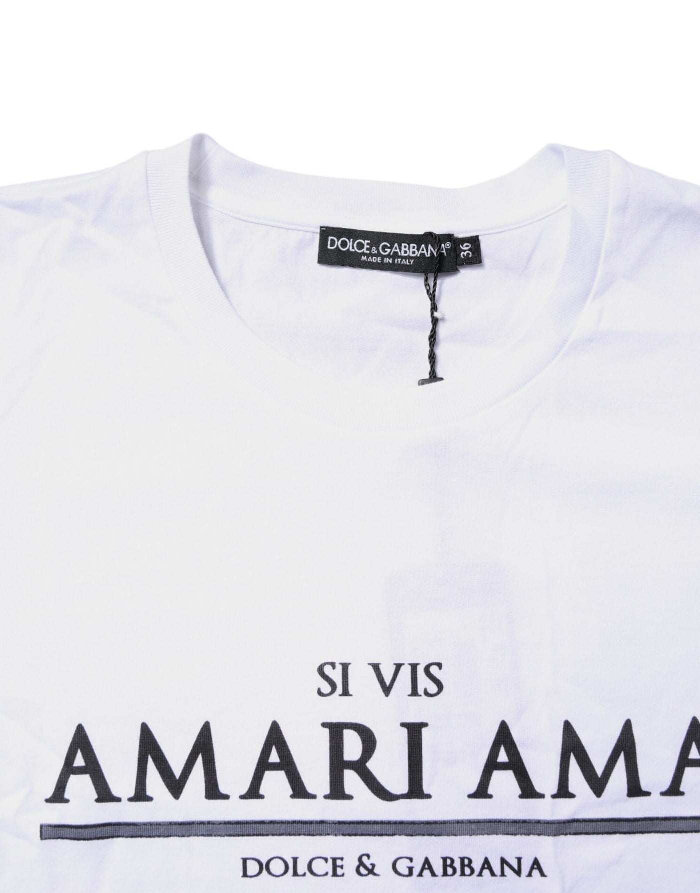 Dolce &amp; Gabbana Wit Katoenen T-shirt met Ronde Hals en Print