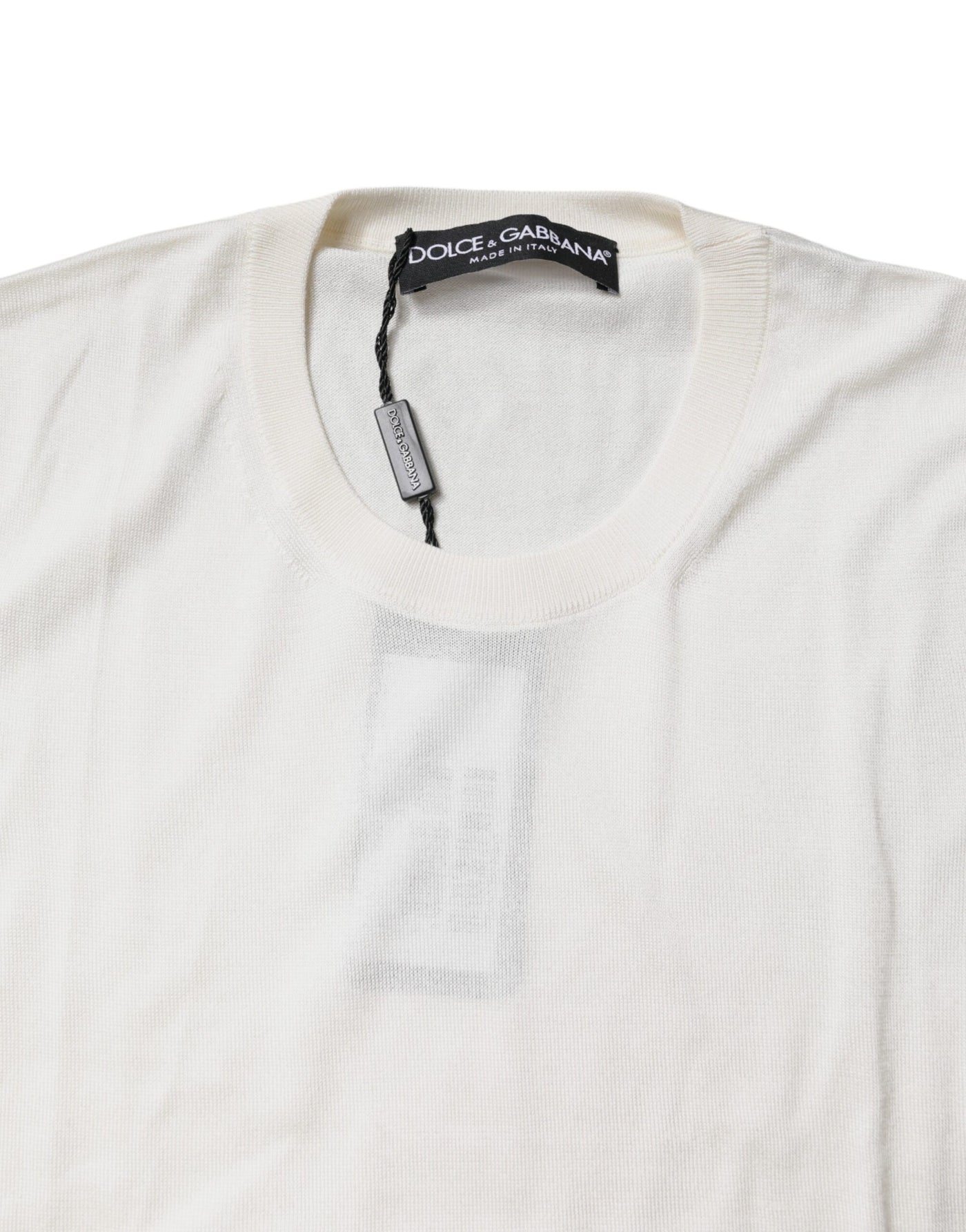 Dolce &amp; Gabbana crèmekleurige mouwloze zijden tanktop met ronde hals