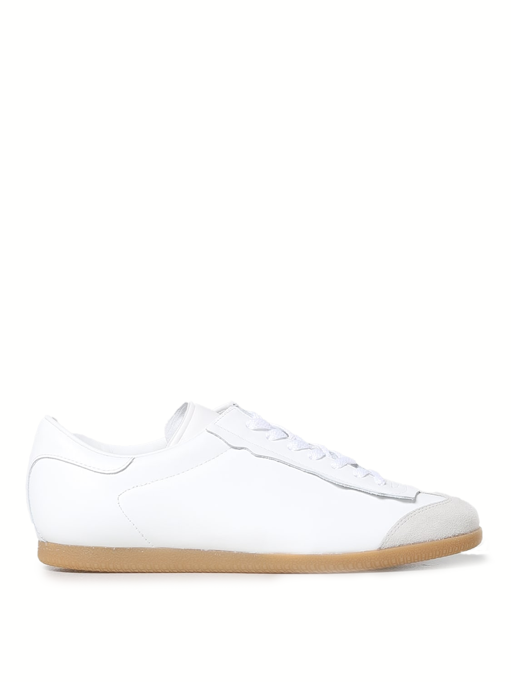 Maison Margiela lage, vederlichte sneakers van leer en suède