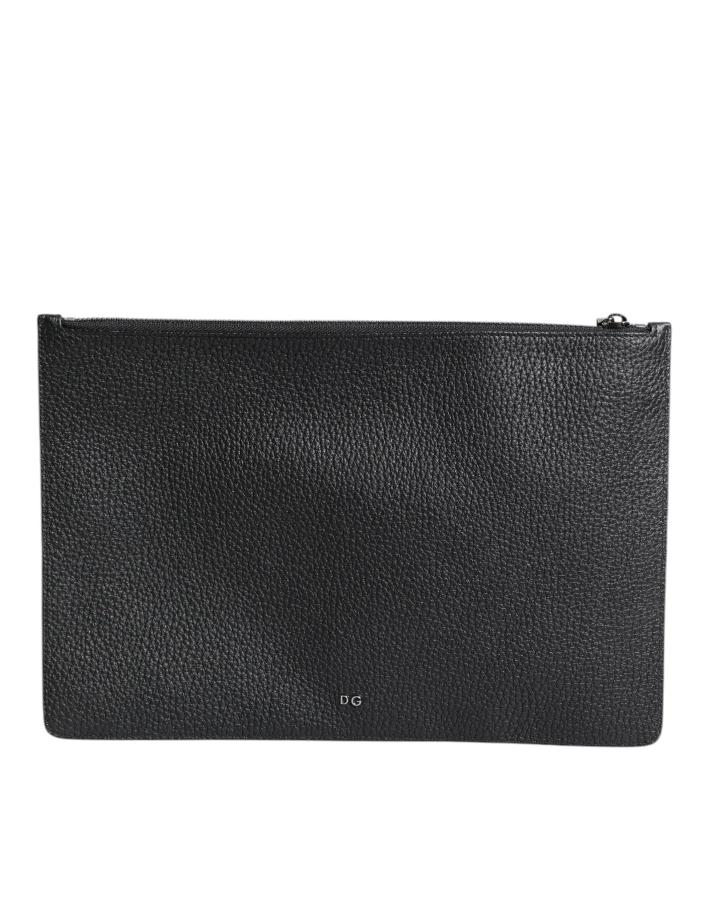 Pochette Dolce &amp; Gabbana en cuir de veau noir ornée d'une couronne