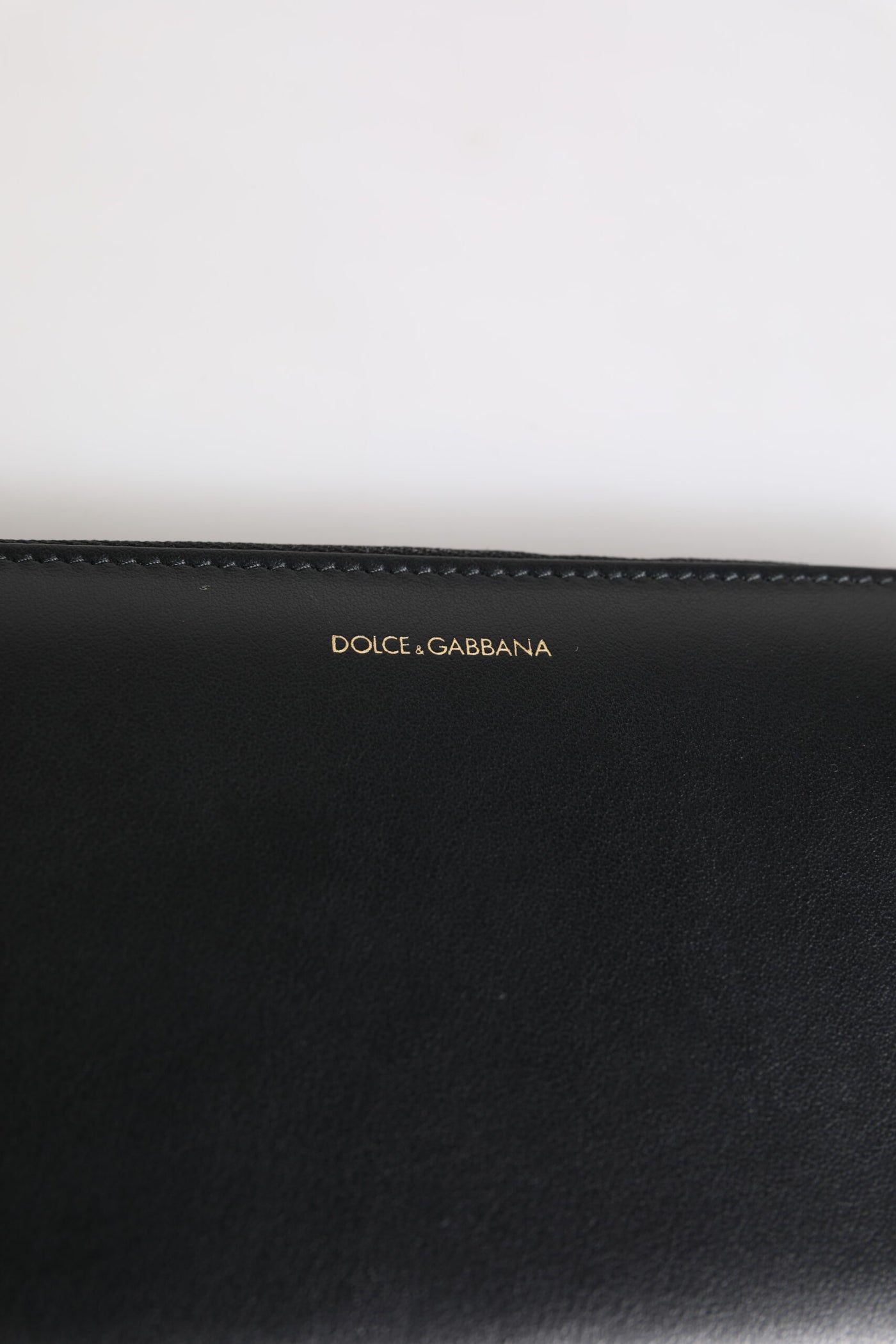 Dolce &amp; Gabbana Zwartblauwe Exotische Leren Continentale Portemonnee met Reliëf