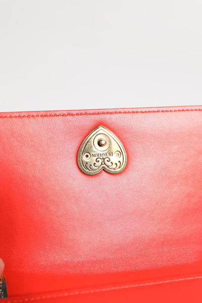 Dolce &amp; Gabbana Rode Leren Gewatteerde Devotion Crossbody Telefoonhoesje