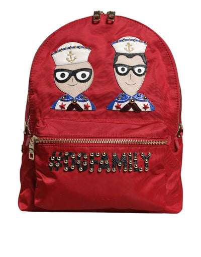 Dolce &amp; Gabbana Rode #DGFAMILY VULCANO Versierde Rugzak