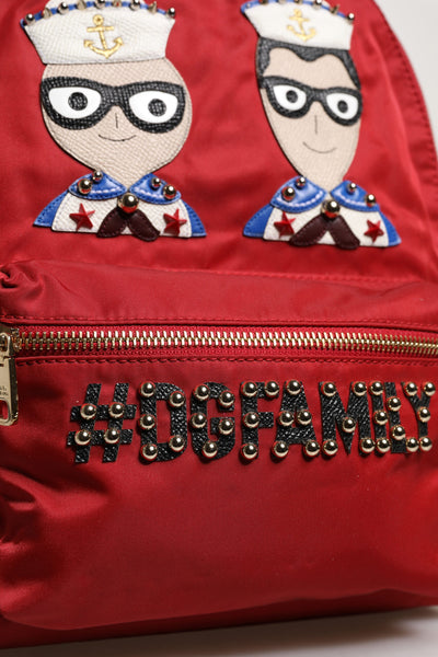 Dolce &amp; Gabbana Rode #DGFAMILY VULCANO Versierde Rugzak