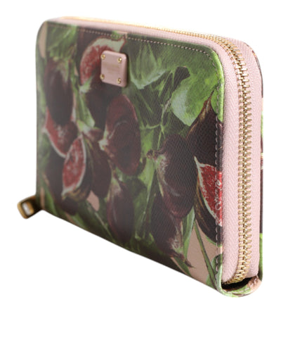 Portefeuille continental zippé en cuir Dauphine multicolore Dolce &amp; Gabbana