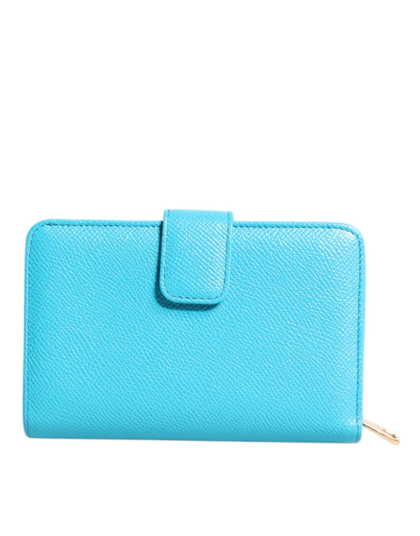 Dolce &amp; Gabbana lichtblauwe leren bifold continental clutch portemonnee