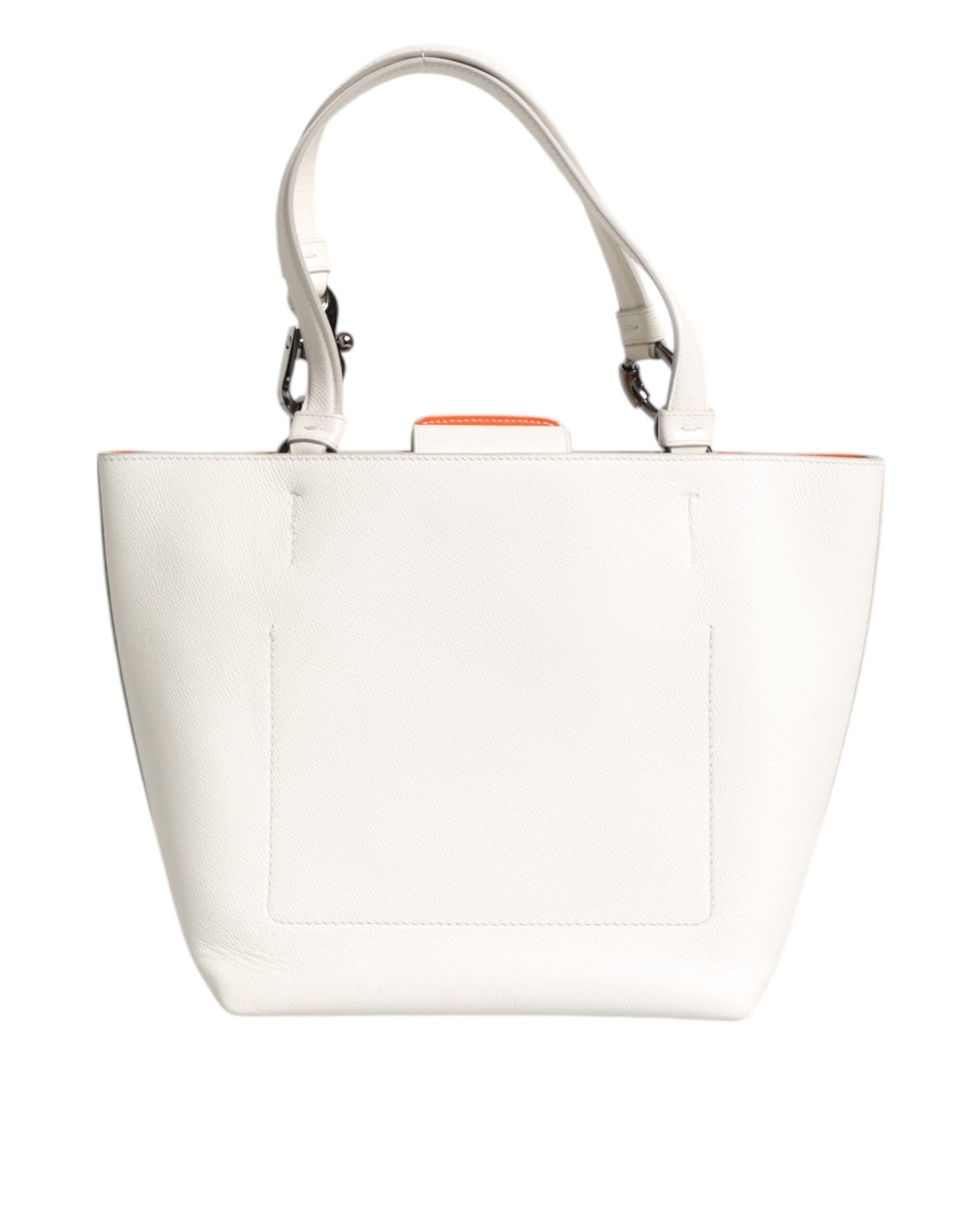 Sac fourre-tout à poignée supérieure en cuir blanc Dolce &amp; Gabbana #DG BEATRICE